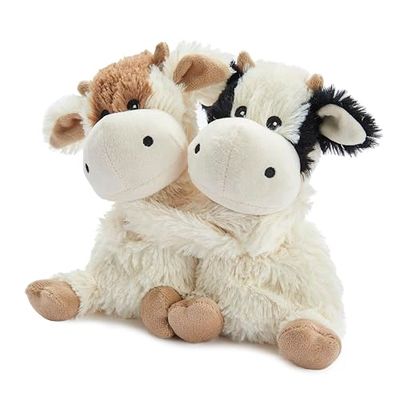 Warmies Warm Hugs Cow Microwavable s with French Dried Lavender Scent, Fully Heatable Cuddly Toy for Anxiety and Pain Relief
