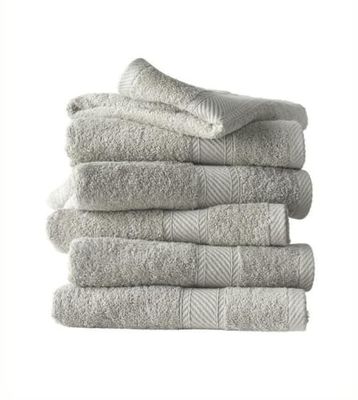 De Witte Lietaer 194844 Set of 6 Light Grey cotton Hand Towels100 x 50 cm
