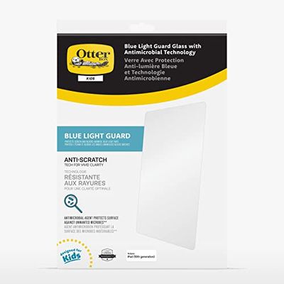 OtterBox Kids Blue Light Alpha Glass Screen Protector for iPad 10.9-Inch (10th gen 2022), Tempered Glass, x2 Scratch Protection, Antimicrobial Protection
