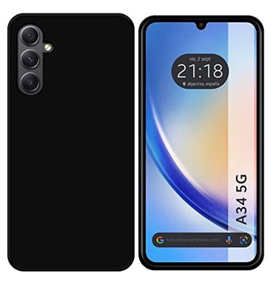 Tumundosmartphone Beschermhoes van siliconen, TPU-gel, zwart