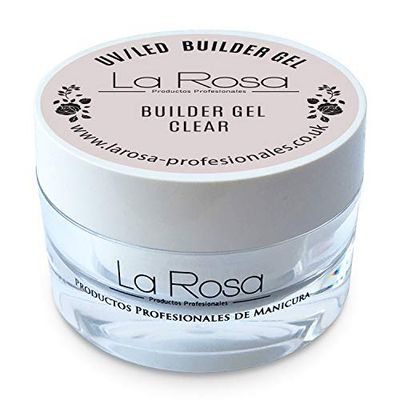 LaRosa Nails BUILDER GEL UV/LED Nail Gel, very GOOD ADHESIVE Properties CLEAR 30 ml