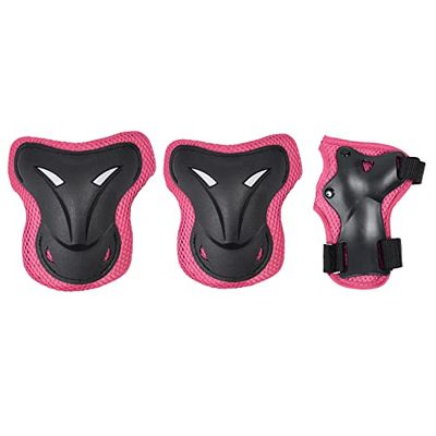 SMJ Sport BS-P003 kinderbeschermer set zwart en roze M
