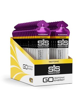 Science in Sport GO Isotonic Energy Gel 30x60ml Grosella negra, Vegano - Formulación isotónica con 22g de carbohidratos, Buen aporte de energía, Alternativa ideal a las bebidas isotónicas
