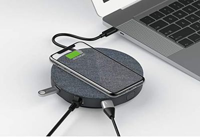 Devia Ronde USB-C naar USB 3.0 + HDMI 4K + VGA + RJ45 Giga+Audio en Qi-oplaadkabel, 10 W