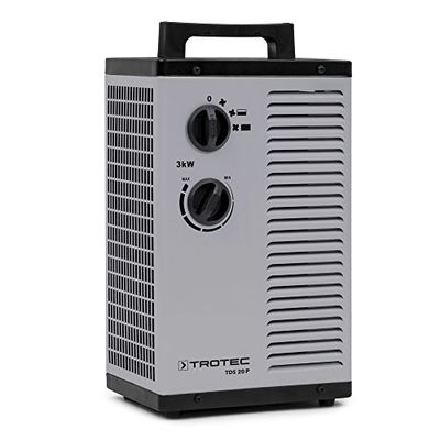 TROTEC TDS 20 P keramische electrische kachel tot 3 KW capaciteit en blaast daarbij tot 312 m³/h luchthoeveelheid uit