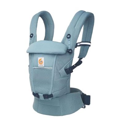 Ergobaby Adapt bärsele för nyfödda, från födseln, 3 positioner, SoftFlex Mesh, ergonomisk baby fram-inåt och bak, Slate Blue