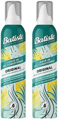 Batiste Dry Leave In Conditioner Original 100 ml, Hair Conditioner Foam by Batiste Dry Shampoo, for Dry Hair, Fresh Fragrance, No Rinse Formula with Aloe Vera, Vegan Friendly Conditioner (Pack of 2)