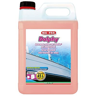 Ma-Fra, Dolphy, Detergente Attivo con Polarlite per la Vetroresina delle Imbarcazioni, Ideale per la Pulizia della Parti Esterne e Interne in Vetroresina, Protegge e Lucida Il Gelcoat, Formato 4,5L
