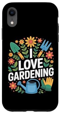 I Love Gardening Nature Floral Tools Case for iPhone XR