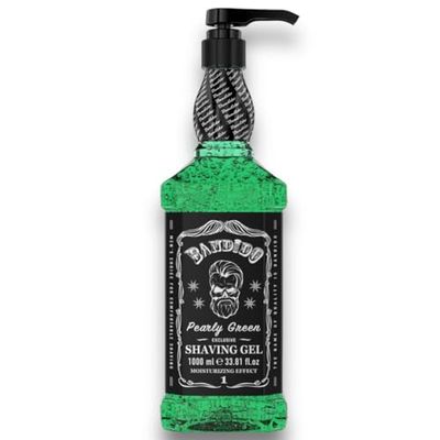 Bandido Gel da Barba Pearly Green 1000ml - Trasparente Shaving Gel per Uomini