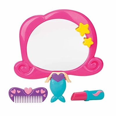 Nuby - Jouet aquatique pour bébés et enfants - Ensemble miroir - Jouets de bain - Sirène avec rouge à lèvres et peigne - avec ventouse - 12+ mois