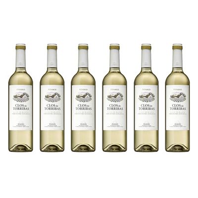 Clos De Torribas Vino Blanco DO Penedès Ecológico Blanc De Blancs, Caja de 6 botellas x 750 ml