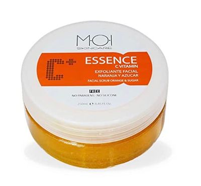 Essence Scrub viso Narnaja e zucchero con vitamina C senza parabeni senza silicone 250 ml. M·O·I SkinCare