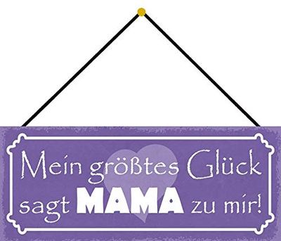 Schatzmix Tin-Plate Sign, Sheet metal, Multicoloured, 27x10 cm