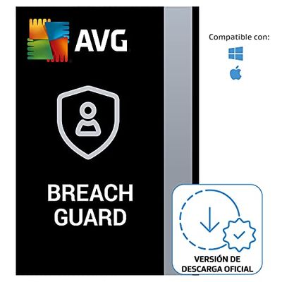 AVG BreachGuard 2024 - Protección en línea de información confidencial contra la filtración de datos | 1 Dispositivo | 1 Año | PC | Código de activación PC enviado por email