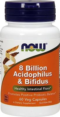 NOW Acidophilus et Bifidus, 8 Milliards, 60 Capsules Végétales
