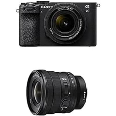 Sony Alpha 7CII di Sony | Fotocamera mirrorless full-frame (compatta, 33 MP, autofocus in tempo reale, 10 fps, video in 4K, display touch orientabile) + Lente SEL2860 + Lente SELP1635G (Nero)