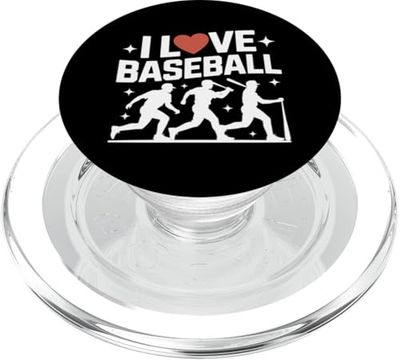 Grafica I Love Baseball Entusiasts PopSockets PopGrip per MagSafe