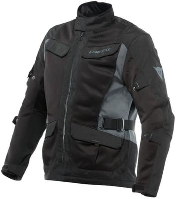 Dainese - Desert Tex Jacket, Giacca Moto Estiva, Tessuto Tecnico Leggero, Protezioni su Spalle e Gomiti, Giacca Moto da Uomo, Nero/Nero/Ebano, 58