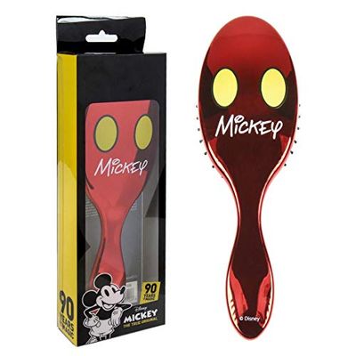 CERDÁ LIFE'S LITTLE MOMENTS - Spazzola per capelli rossa - Pettine per Bambini - Stampa di Topolino - Scivola Facilmente Attraverso i Nodi, senza Tirare, Spazzole con Setole