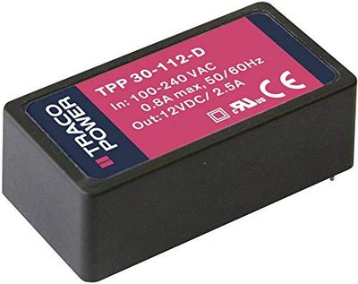 TracoPower TPP 30-112-D AC/DC-printvoeding 2500mA 30W +12.0 V/DC