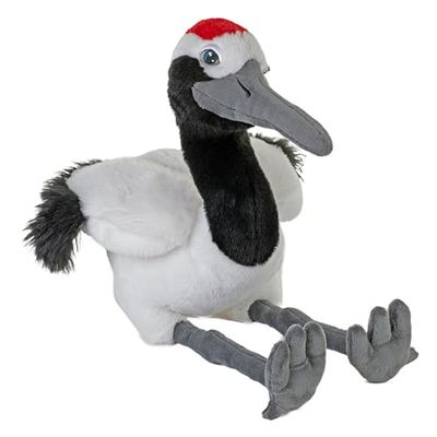 Wild Republic Cuddlekins Eco Grulla de Corona Roja, Peluche de grulla de Corona roja, 12 Pulgadas, Juguete de Felpa, ecológico.