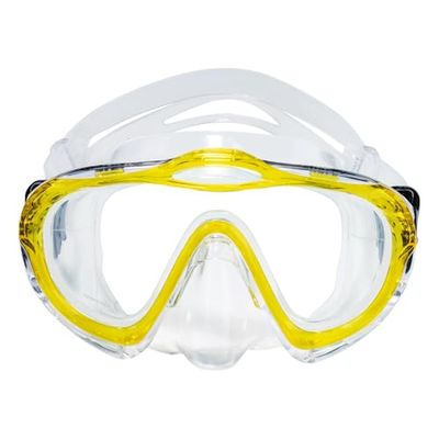 Mares Sharky Jr, Maschera da Snorkeling in Silicone, Unisex Bambini, Giallo, Taglia Unica