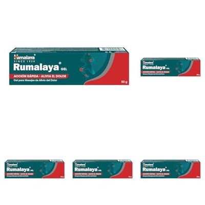 Himalaya Rumalaya Beruhigendes Gel, Massagegel ad azione rapida per una forte vitalità 50 g (Confezione da 5)