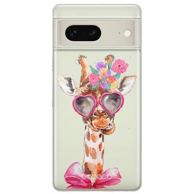 Babaco ERT GROUP mobile phone case for Google PIXEL 7 original and officially Licensed pattern Giraffe 002 optimally adapted to the shape of the mobile phone, partially transparent