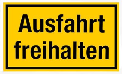 Keep Exit Clear, Yellow/Black