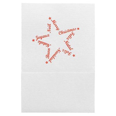 Pou Garcia 802.04 Mini Servis Christmas Napkins, 1 Layer 19.5 G/M2, 17 x 17 cm, White