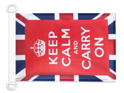 AZ FLAG Nautisk flagga Keep Calm and Carry on 45 x 30 cm - engelsk båtflagga - Storbritannien 30 x 45 cm
