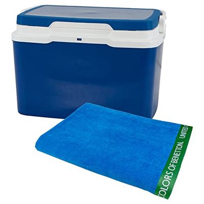 WELL HOME MOBILIARIO & DECORACIÓN Frigorifero 5 litri + Telo mare 90 x 160 cm 380 gsm velour 100% cotone blu…