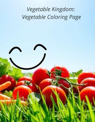 Vegetable Kingdom: Vegetable Coloring Page: Coloring book for kids to beat boredom
