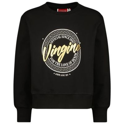 Vingino Narisse Sweater voor meisjes, zwart (deep black), 16 Jaren