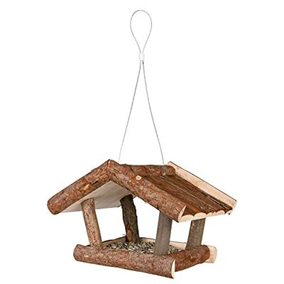 TRIXIE Natural Living Mangeoire pour Oiseaux 32 x 23 x 20 cm Naturel, Bois