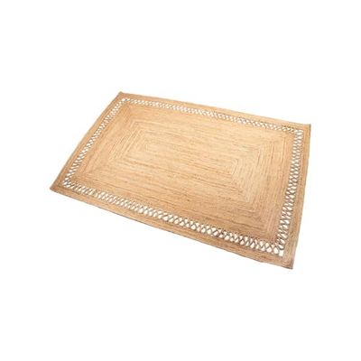 Alexandra House Living Natuurlijk rotan tapijt, natuurlijke vezel, 120 x 170 cm