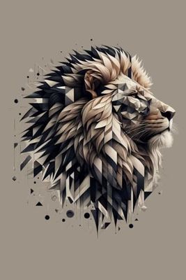 Lion journal. Lion notebook. Lion notebooks. Lion diary. Lion notepad. Art journal.100 Lined Pages for Creativie Writing and Creativie Drawing.