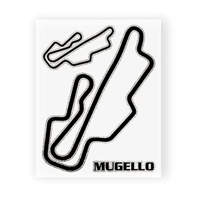 Mugello Circuit Sticker Table, 10 x 12 cm