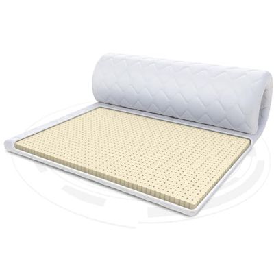 FDM bäddmadrass Latex MAX madrass bäddmadrass 80 x 200 cm hårdhetsgrad H3, höjd ca 4 cm allergiker lämplig Öko-Tex vit