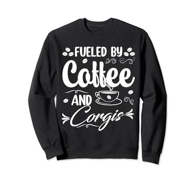 Fueled By Coffee And Corgis Sudadera