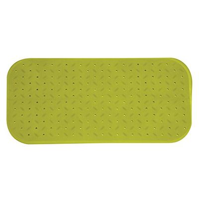 MSV Premium Shower Mat Bath Mat Bath Mat Antibacterial Non-Slip with Suction Cups – Green – Smells of Roses – Approx. 36 x 97 cm – Washable at 60 °C