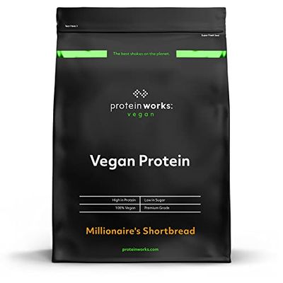 THE PROTEIN WORKS - Protéine Végane | 25g de protéines végétales | Qualité première | Shake de protéines végétales | 66 Servings | Chocolat Caramel | 2kg