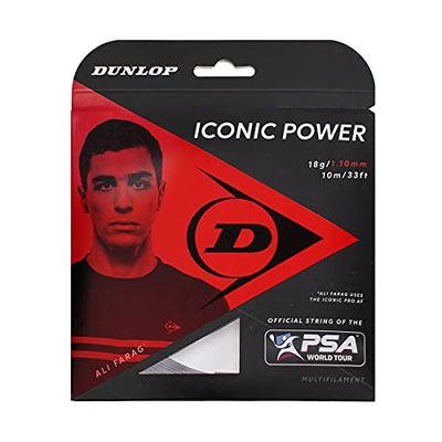 Dunlop Conjunto 18 g/1.10 mm, 10 m de Cuerdas icónicas para Power Squash
