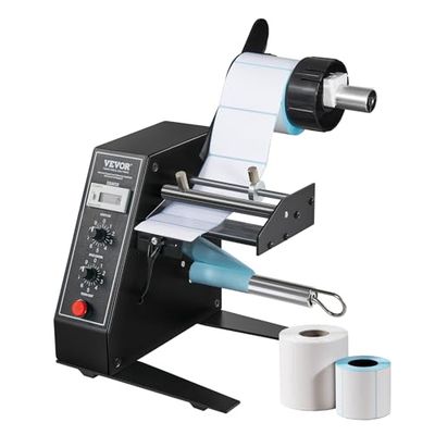VEVOR Distributeur Automatique d'étiquettes, Largeur 15-125 mm, Longueur 3-150 mm, Machine de séparation d'étiquettes Automatique, applicateur d'étiquettes à Vitesse réglable, comptage Auto 0-999999