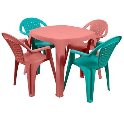 GARDENIA Set Baby Table + 4 Chaises en Résine