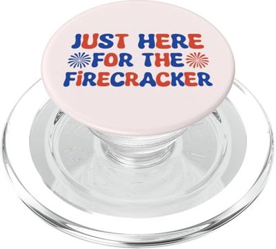 Solo aquí para el traje de pareja Firecracker groovy 4 de julio PopSockets PopGrip para MagSafe