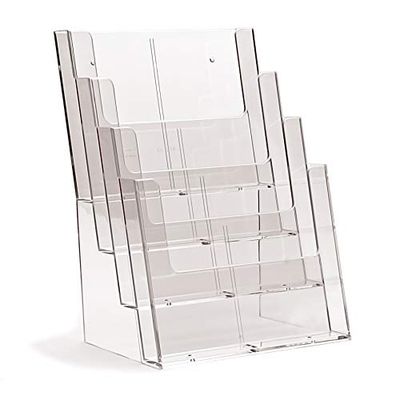 taymar 4C230X Brochure Holder with 4 Shelves in DIN A4 Portrait Format