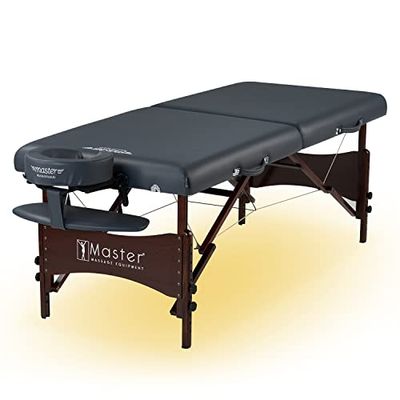 Master Massage Newport Mobiele massagestoel met sfeerverlichting, koningsblauw, 71 cm