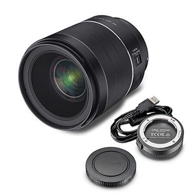 SAMYANG AF 35mm F1,4 II FE für Sony E + Lens Station-Autofokus Vollformat & APS-C Weitwinkel Objektiv Festbrennweite spiegellose Sony E Mount Kameras+Docking-Station für System Update, schwarz, 23244